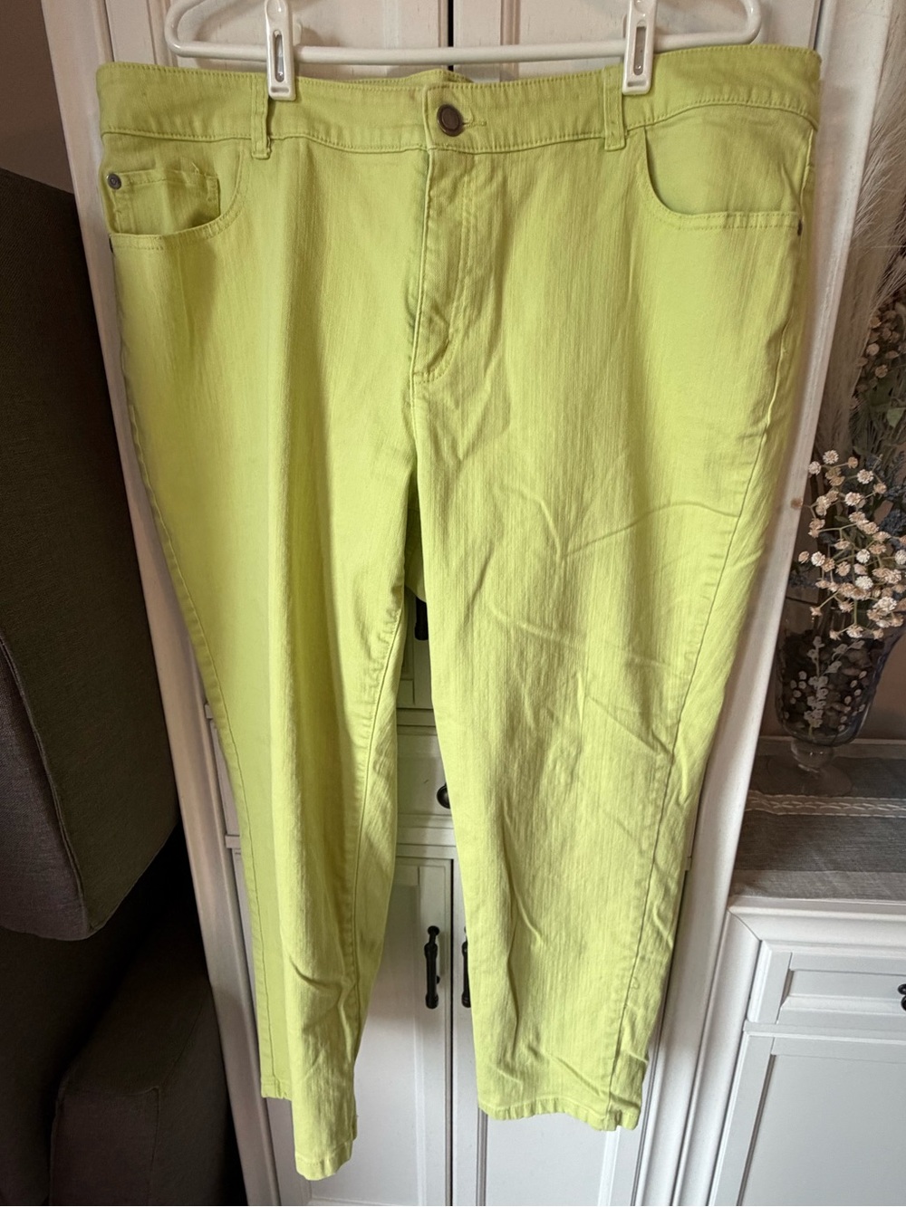 CJ Banks Lime Green Chino Pants